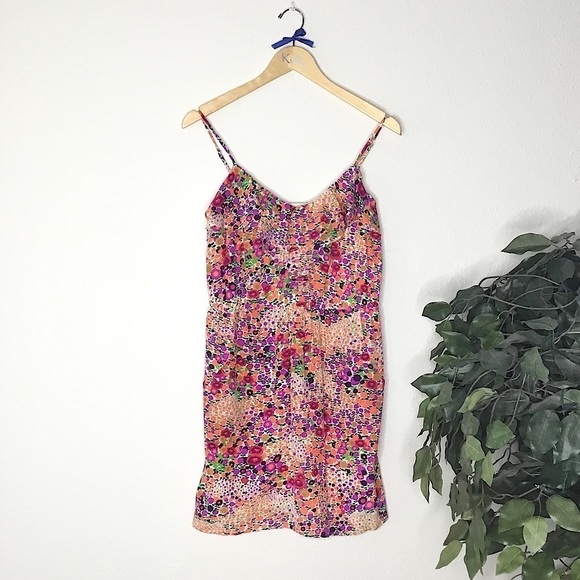 Shoshanna Bright Silk Floral Dress - Picture 1 of 9